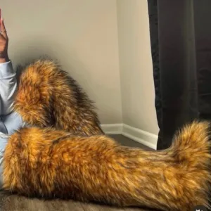 Unique thigh high faux fur boots