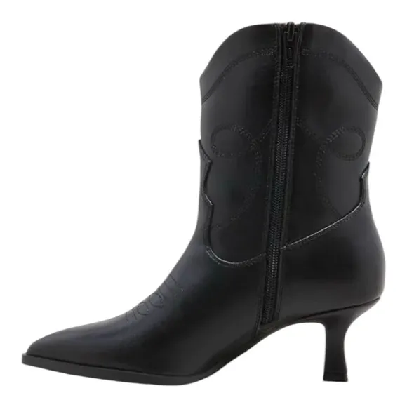 UNIVERSAL THREAD WOMENS BLACK JENSON WESTERN COWBOY ANKLE BOOTS **NWT**