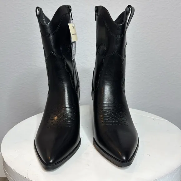 UNIVERSAL THREAD WOMENS BLACK JENSON WESTERN COWBOY ANKLE BOOTS **NWT**