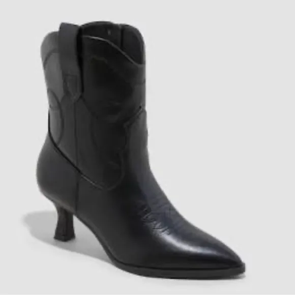 UNIVERSAL THREAD WOMENS BLACK JENSON WESTERN COWBOY ANKLE BOOTS **NWT**
