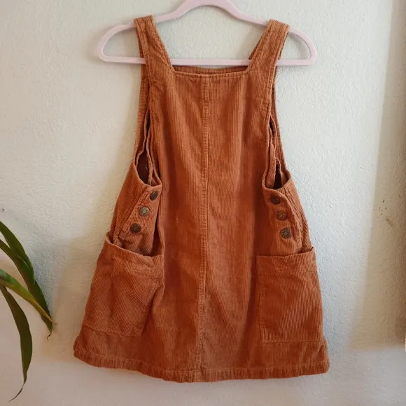 Urban Outfitters BDG Pinafore 70s Retro Overall Cordoroy Mini Dress