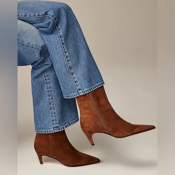 USED J Crew New Stevie ankle boots in suede CC069