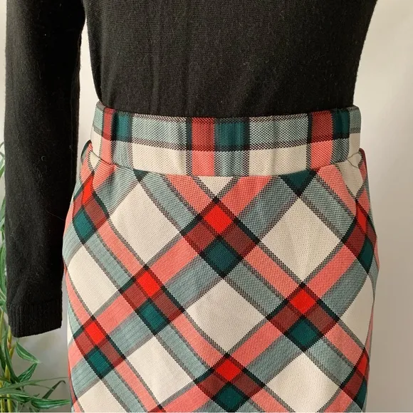 v i n t a g e :: Mod Preppy Plaid Thick Maxi Skirt Classy Tartan
