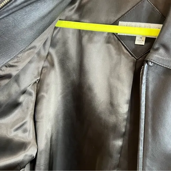 Valerie Stevens New Zealand lambskin zip up long jacket