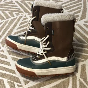 Vans Brown and Green Winter Boots