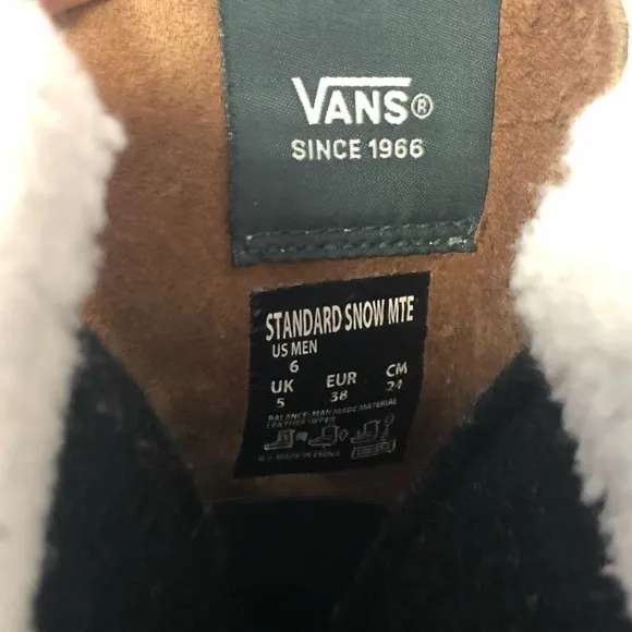 Vans Brown and Green Winter Boots
