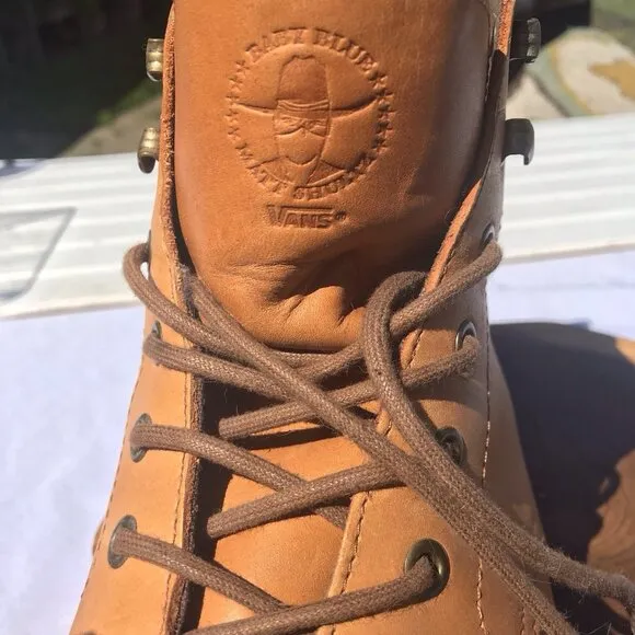 Vans Desert Chukka Mens 13 Leather Ankle Boots Shoes Lace Casual Sahara Brown