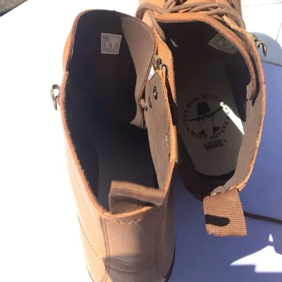 Vans Desert Chukka Mens 13 Leather Ankle Boots Shoes Lace Casual Sahara Brown