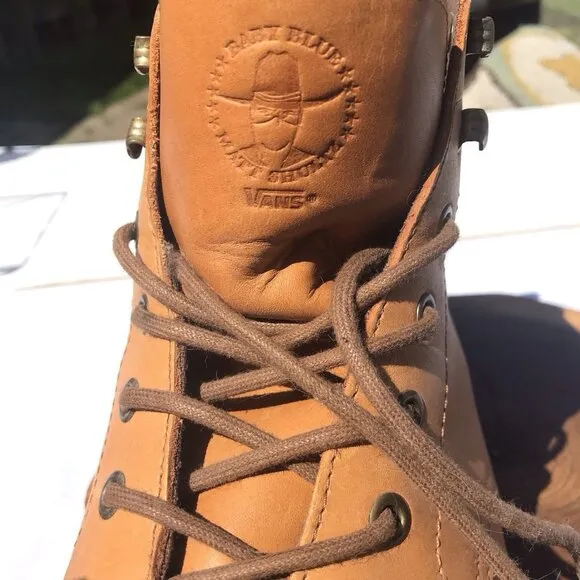 Vans Desert Chukka Mens 13 Leather Ankle Boots Shoes Lace Casual Sahara Brown