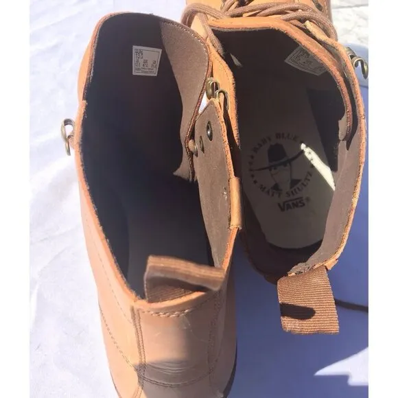 Vans Desert Chukka Mens 13 Leather Ankle Boots Shoes Lace Casual Sahara Brown