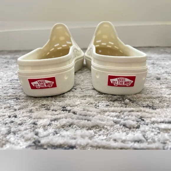 VANS Slip-On Mule TREK Sneakers Shoes Mens Size 8 Waterproof Marshmallow White
