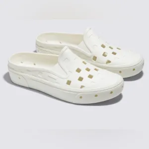 VANS Slip-On Mule TREK Sneakers Shoes Mens Size 8 Waterproof Marshmallow White