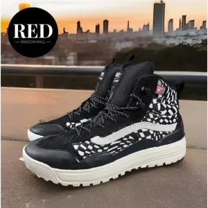 Vans UltraRange EXO Hi GORE-TEX® MTE-2 Black Warped Check Sneakers - Men’s 9.5