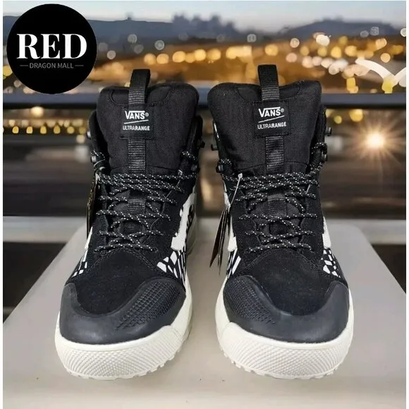 Vans UltraRange EXO Hi GORE-TEX® MTE-2 Black Warped Check Sneakers - Men’s 9.5