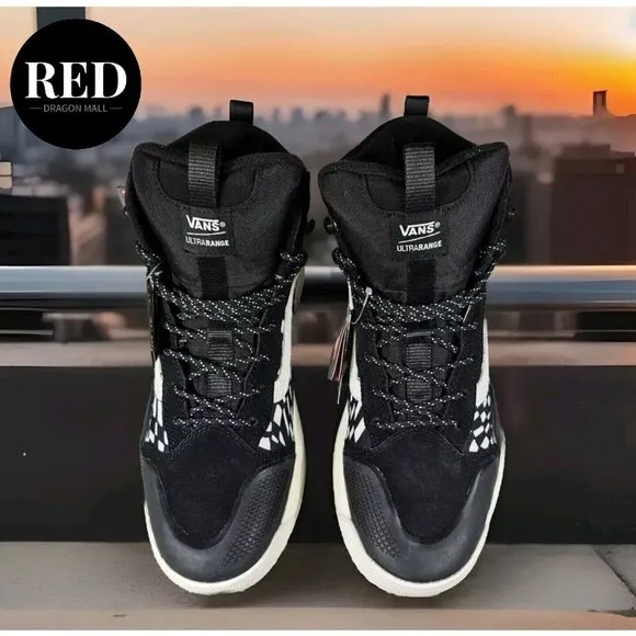 Vans UltraRange EXO Hi GORE-TEX® MTE-2 Black Warped Check Sneakers - Men’s 9.5