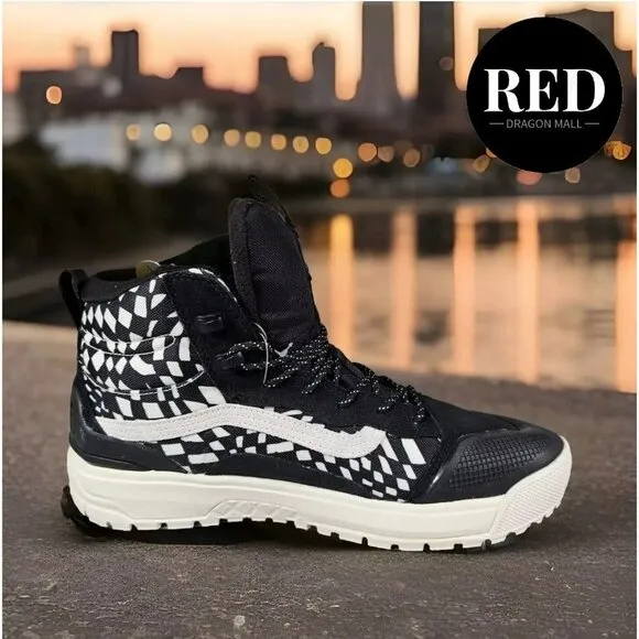 Vans UltraRange EXO Hi GORE-TEX® MTE-2 Black Warped Check Sneakers - Men’s 9.5