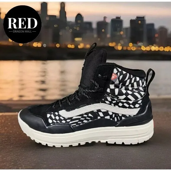 Vans UltraRange EXO Hi GORE-TEX® MTE-2 Black Warped Check Sneakers - Men’s 9.5