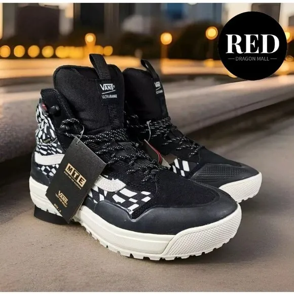 Vans UltraRange EXO Hi GORE-TEX® MTE-2 Black Warped Check Sneakers - Men’s 9.5