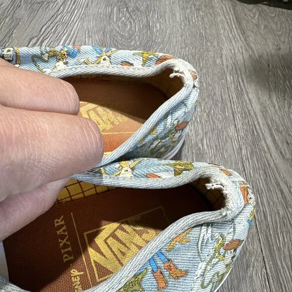 VANS x Disney Toy Story Authentic Sheriff Woody Denim Shoes MENS 8.5 ANDY RARE