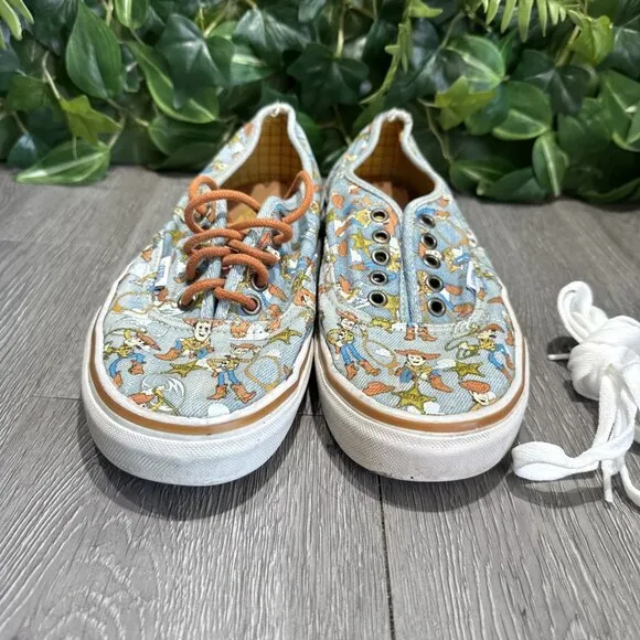 VANS x Disney Toy Story Authentic Sheriff Woody Denim Shoes MENS 8.5 ANDY RARE