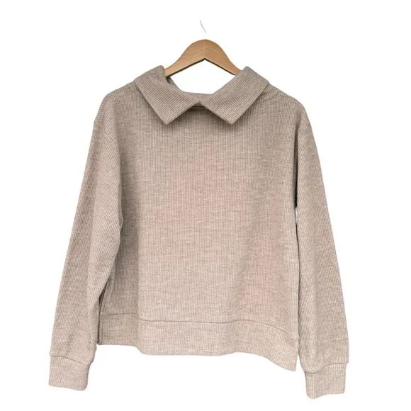 Varley Simon Women's Ribbed Side-Zip Sweater Size M