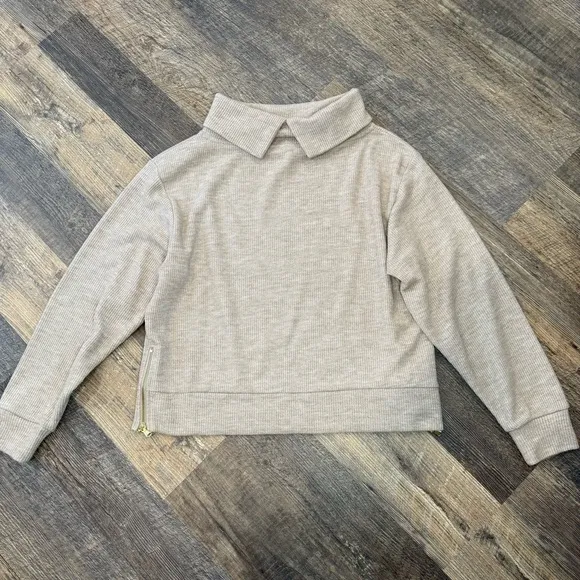 Varley Simon Women's Ribbed Side-Zip Sweater Size M