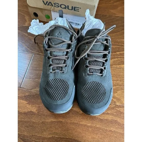 Vasque Mens 8 M 7498 Breeze LT NTX Low Hiking Shoes Leather Lace Up NEW Beluga