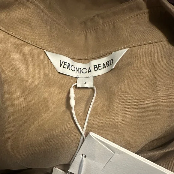 VERONICA BEARD Liberty Dress • Long Sleeve Maxi Tan Size 2 XS
