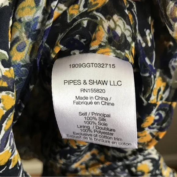 Veronica Beard NWT Ida Silk Mini Dress Navy and Gold Floral