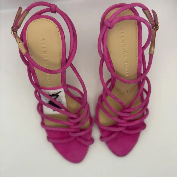 Veronica Beard Women’s Size 6 Aneesha Fuchsia Pink Suede Heels