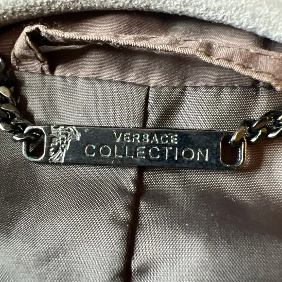 Versace Collection Sz 46 Men's Cotton Blend Jacket Brown Lined