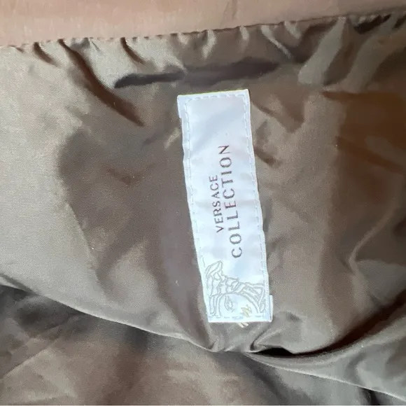 Versace Collection Sz 46 Men's Cotton Blend Jacket Brown Lined
