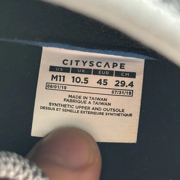 Vessi Cityscape Shoes Waterproof Knit Running Gray Men Sz 11 M
