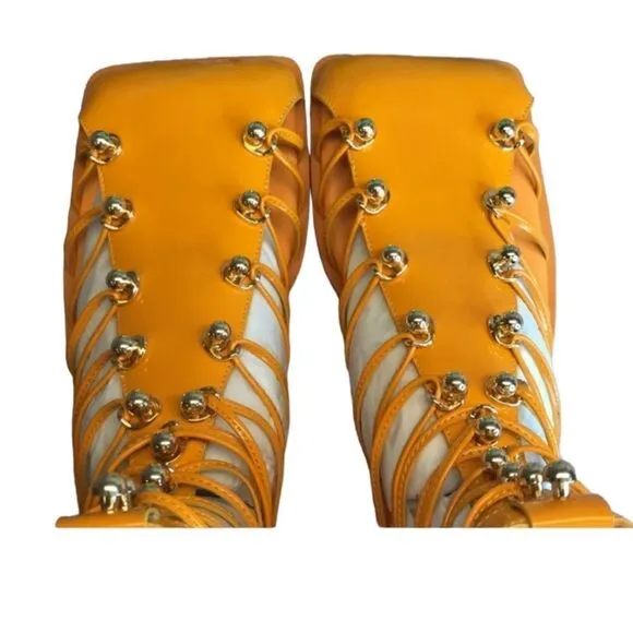 VHNY Studded Leather Ankle Boots Size 37 (7M)