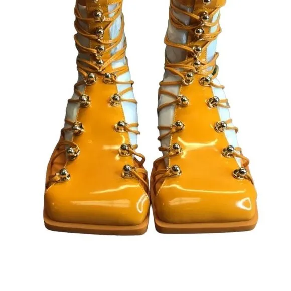 VHNY Studded Leather Ankle Boots Size 37 (7M)