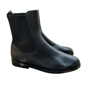 Vince Black Leather Chelsea Cecyl Stretch Booties Size 9.5M