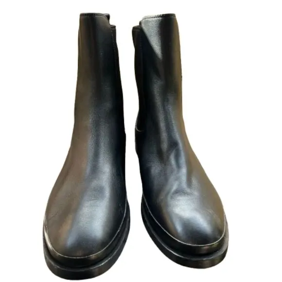 Vince Black Leather Chelsea Cecyl Stretch Booties Size 9.5M