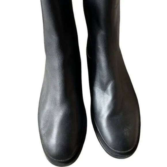 Vince Black Leather Chelsea Cecyl Stretch Booties Size 9.5M