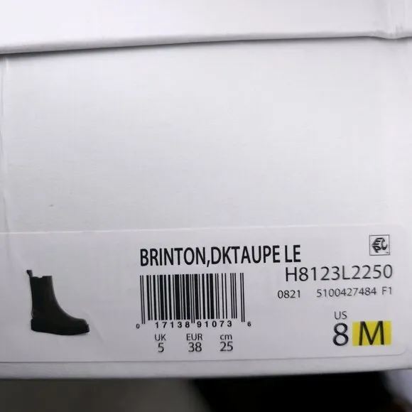 VINCE Brinton Boots Platform Booties Dark Taupe Brown NEW WITH BOX Size US 8 M