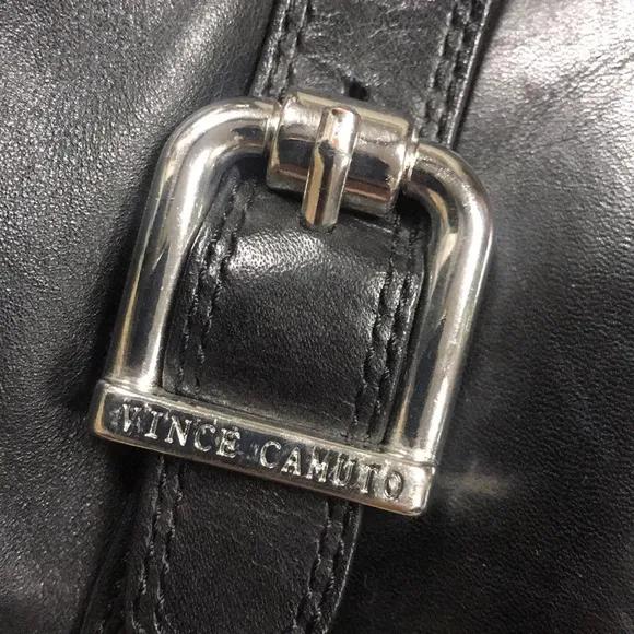 Vince Camino black leather long boots with 1” heel