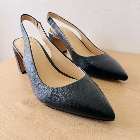 Vince Camuto Elegant Black Slingback Heels Size 10