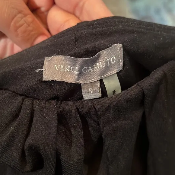 Vince Camuto long skirt with pleat detail at waist and shirt skirt under…