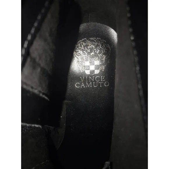 Vince  Camuto New‎ 9 W  Leather Lace-Up Ankle Boots- Gaviana- Black
