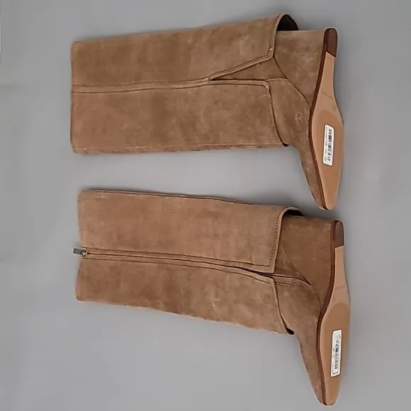 Vince Camuto Tibani Cuffed Tall Wedge Boot Nutmeg Verona 7.5M $249
