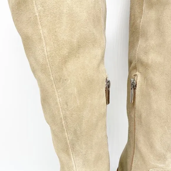 Vince Camuto Women's Afelia Knee High Boots Tortilla Suede Size 10M
