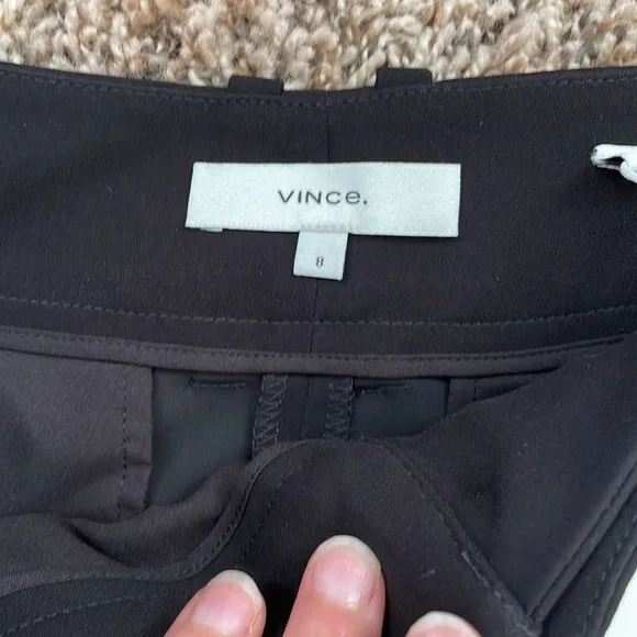 Vince Pleat Front High Waisted Black Shorts Size 8 NWT