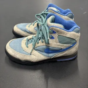 VINTAGE 1992 Nike Caldera Boots Women's Size 7 Suede Hiking Tan Aqua Blue Korea