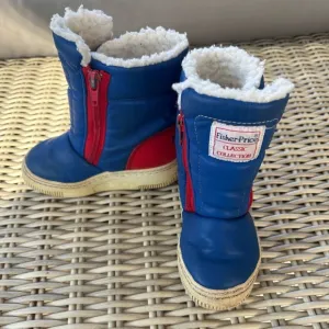 VINTAGE 1995 Fisher Price Classic Collection Kids Faux Fur Boots