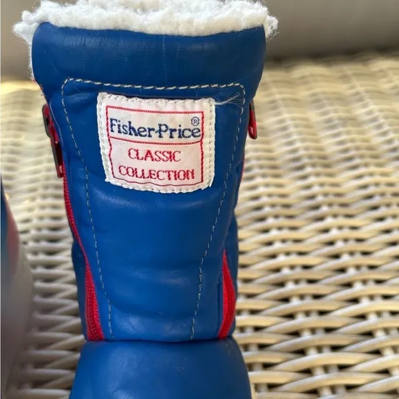 VINTAGE 1995 Fisher Price Classic Collection Kids Faux Fur Boots