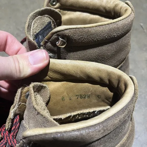 Vintage 80s Vasque Brown Leather Chukka Hiking Boots 6